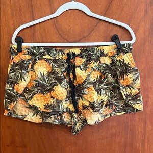 Pineapple print Victoria secret sleep shorts size L